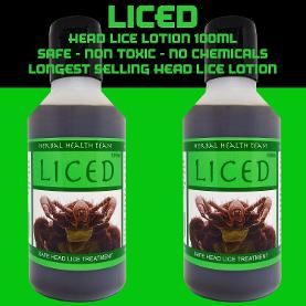 2 bottles head lice lotion